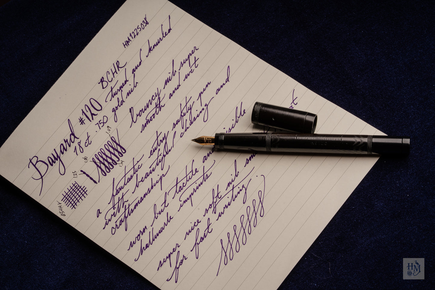 Bayard No 120 Safety, Black Ebonite, 18ct Flex Nib