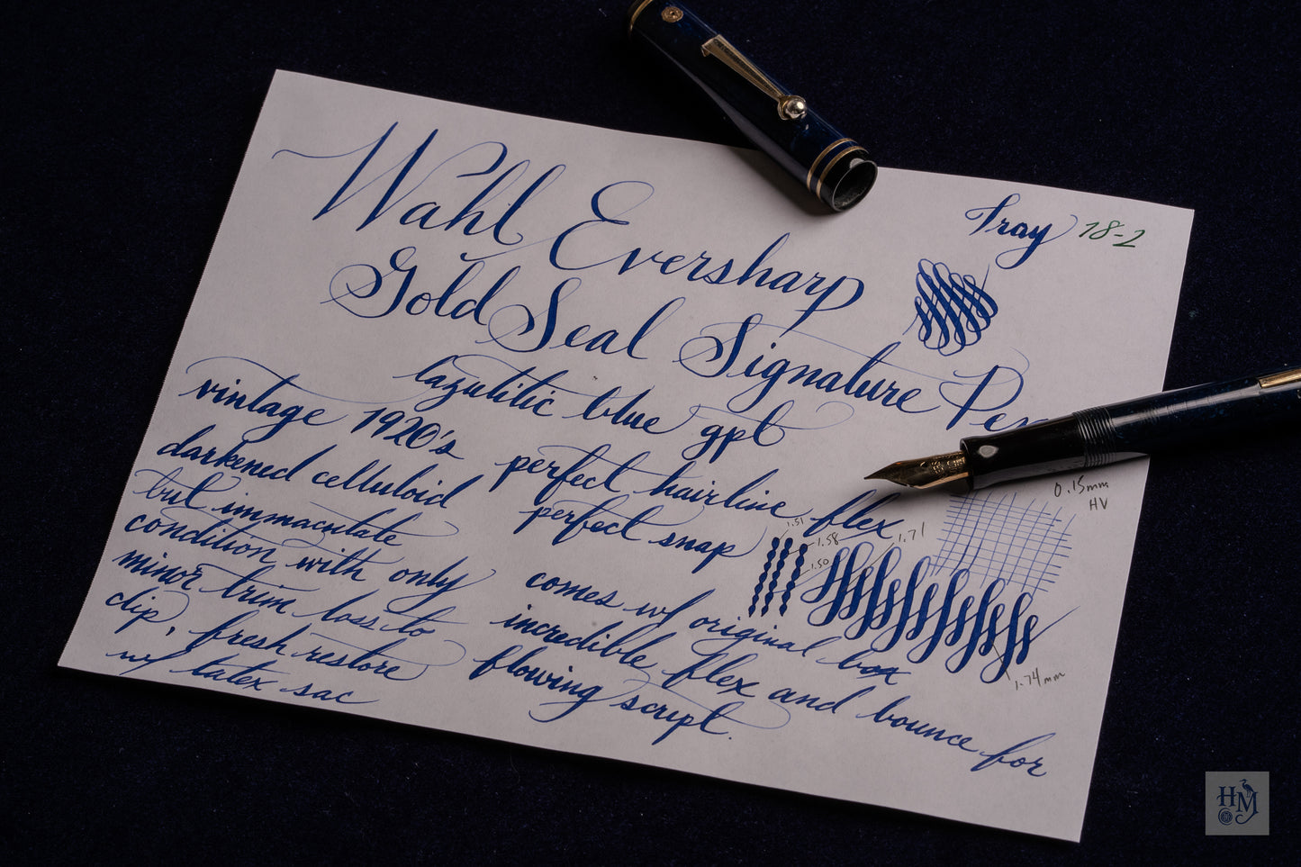 Wahl Eversharp Signature Gold Seal, Lazulitic Blue GPT, #5 Flexible nib