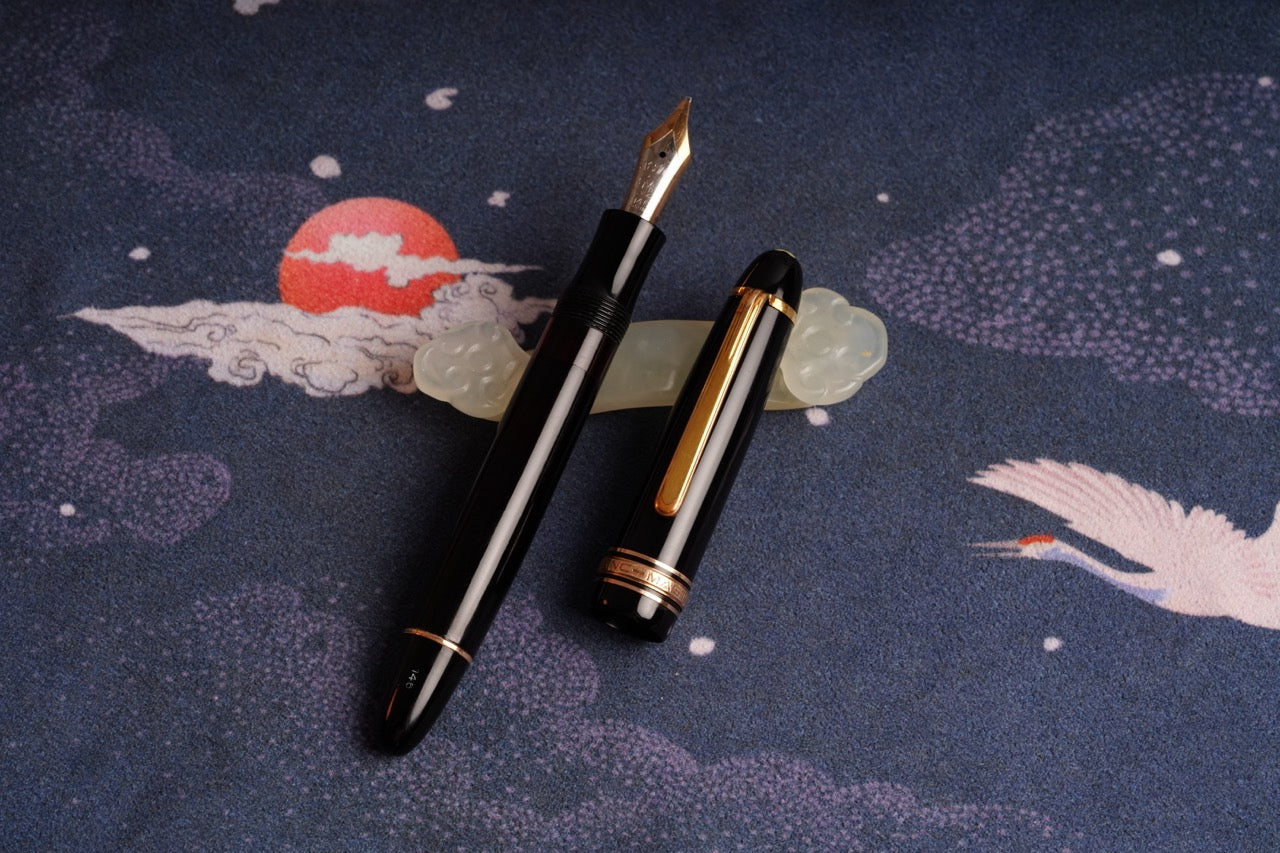 Montblanc 146 1952-1954, Black Celluloid GPT, #6 14C OBB