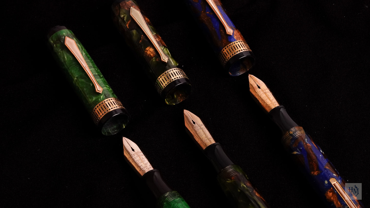 Waterman's Patrician, Emerald Celluloid GPT, #8 14k Patrician Nib