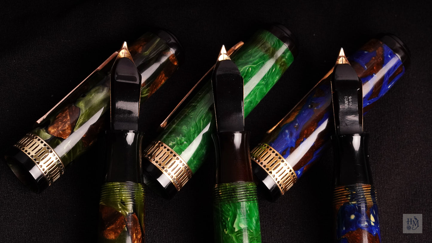 Waterman's Patrician, Turquoise Celluloid GPT, #8 14k Patrician Nib