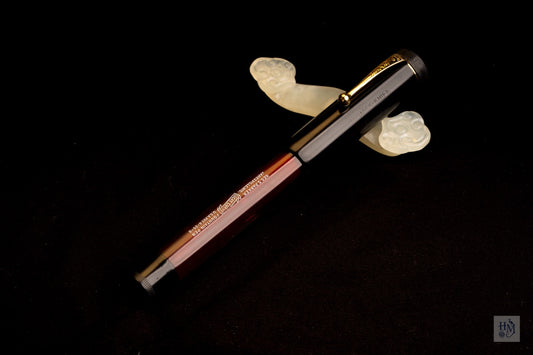 Parker Jack-Knife 28, BHR & Red Bakelite, #8 14k Lucky Curve Flex Nib