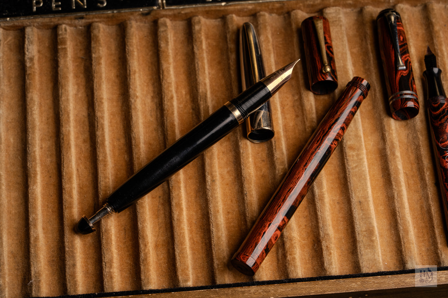 Penco 53(B), Gold Filled Cap & Black Celluloid, 14ct Bouncy Nib