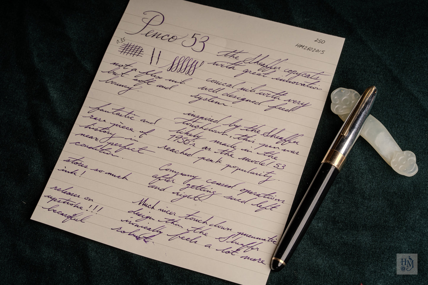 Penco 53(B), Gold Filled Cap & Black Celluloid, 14ct Bouncy Nib