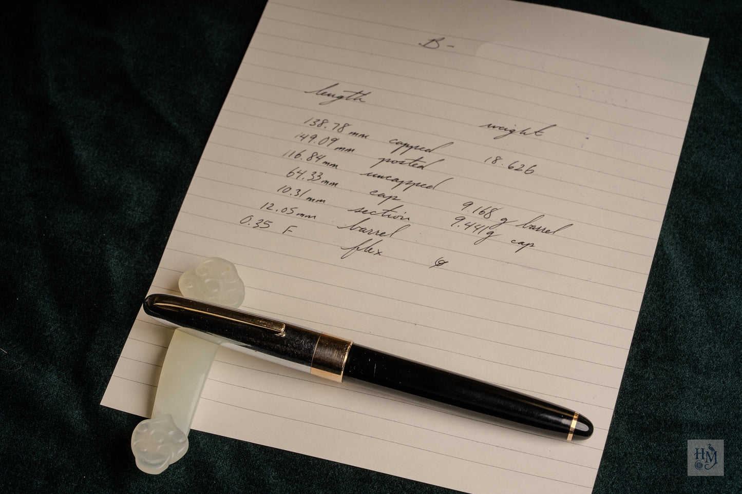 Penco 53(B), Gold Filled Cap & Black Celluloid, 14ct Bouncy Nib