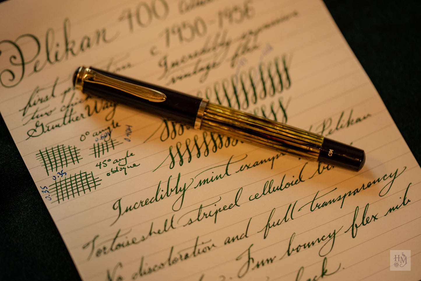 Pelikan 400, Tortoiseshell Celluloid Binde GPT, 14C Flex OM