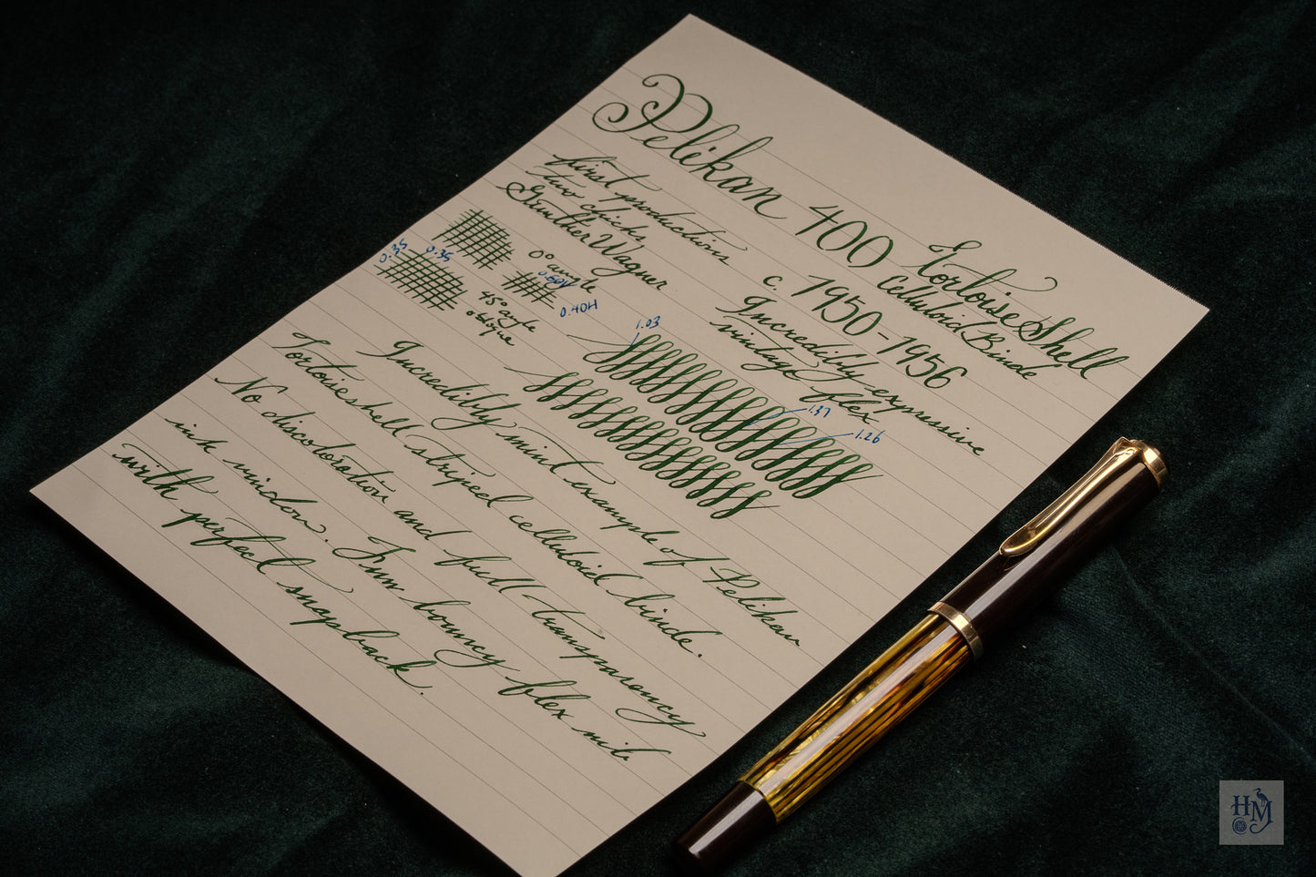 Pelikan 400, Tortoiseshell Celluloid Binde GPT, 14C Flex OM