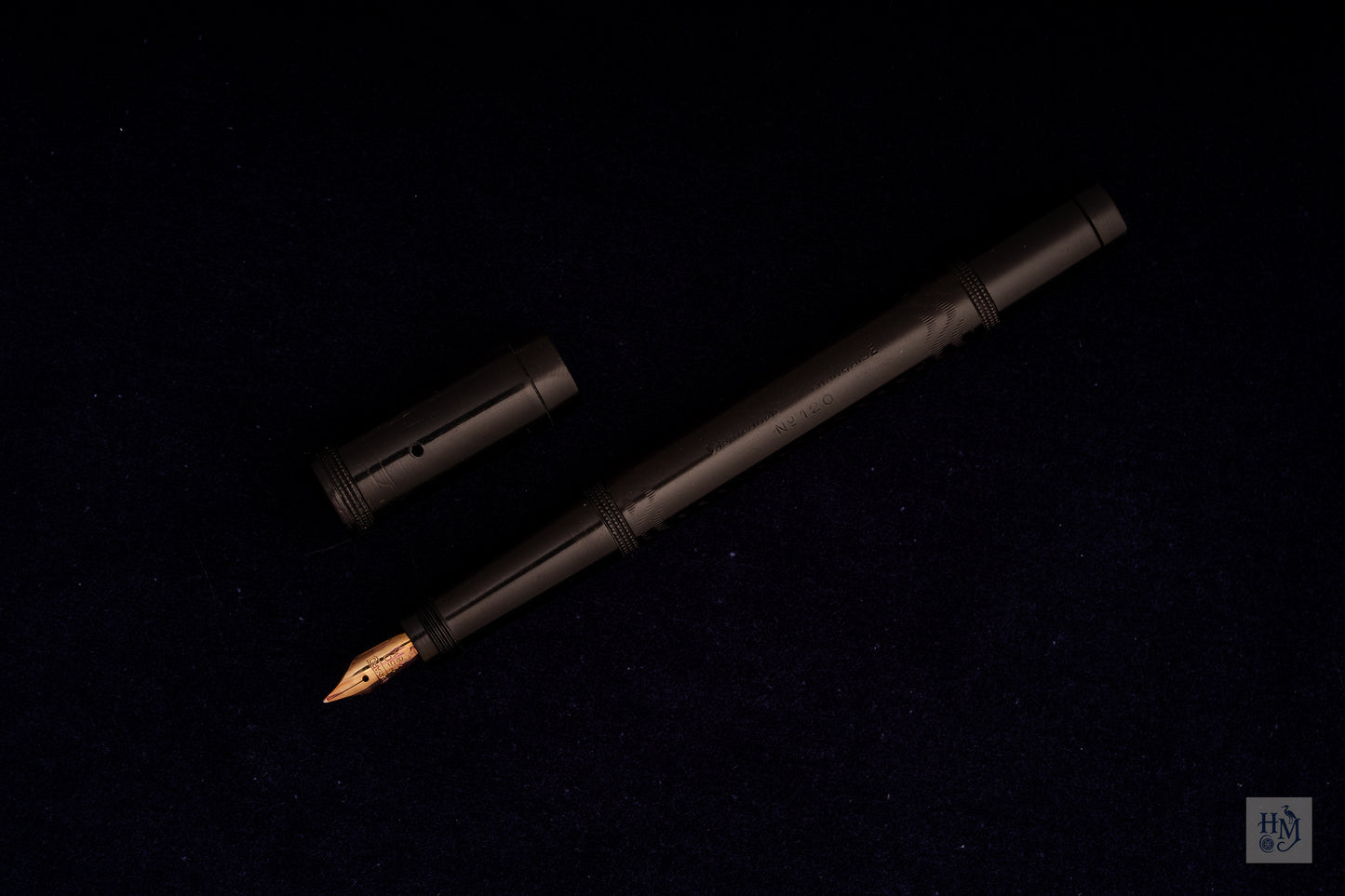 Bayard No 120 Safety, Black Ebonite, 18ct Flex Nib