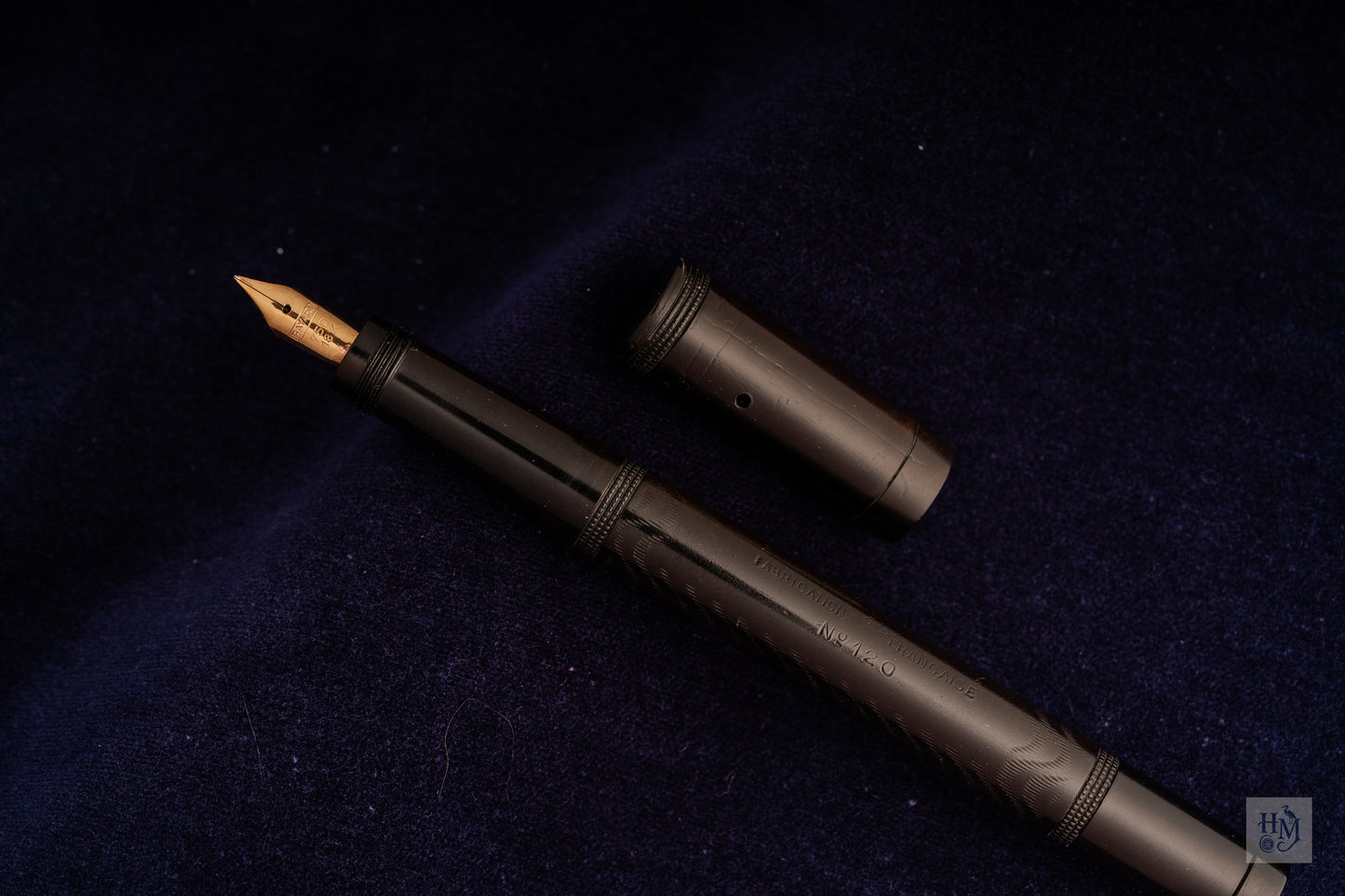 Bayard No 120 Safety, Black Ebonite, 18ct Flex Nib