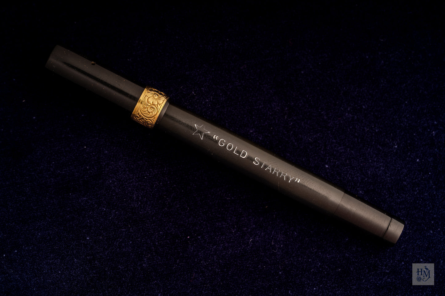 Gold Starry Baby Safety, Black Ebonite, Inox Steel Nib