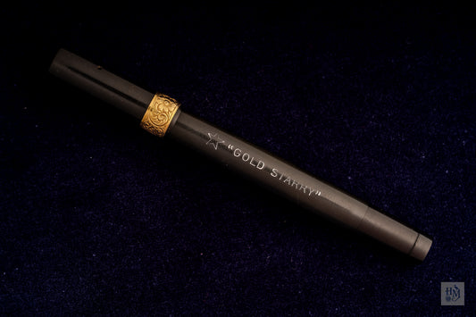 Gold Starry Baby Safety, Black Ebonite, Inox Steel Nib