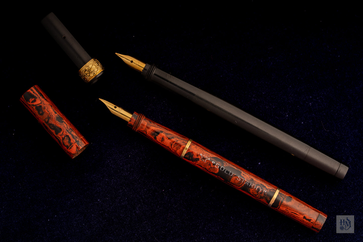 Gold Starry Baby Safety, Black Ebonite, Inox Steel Nib