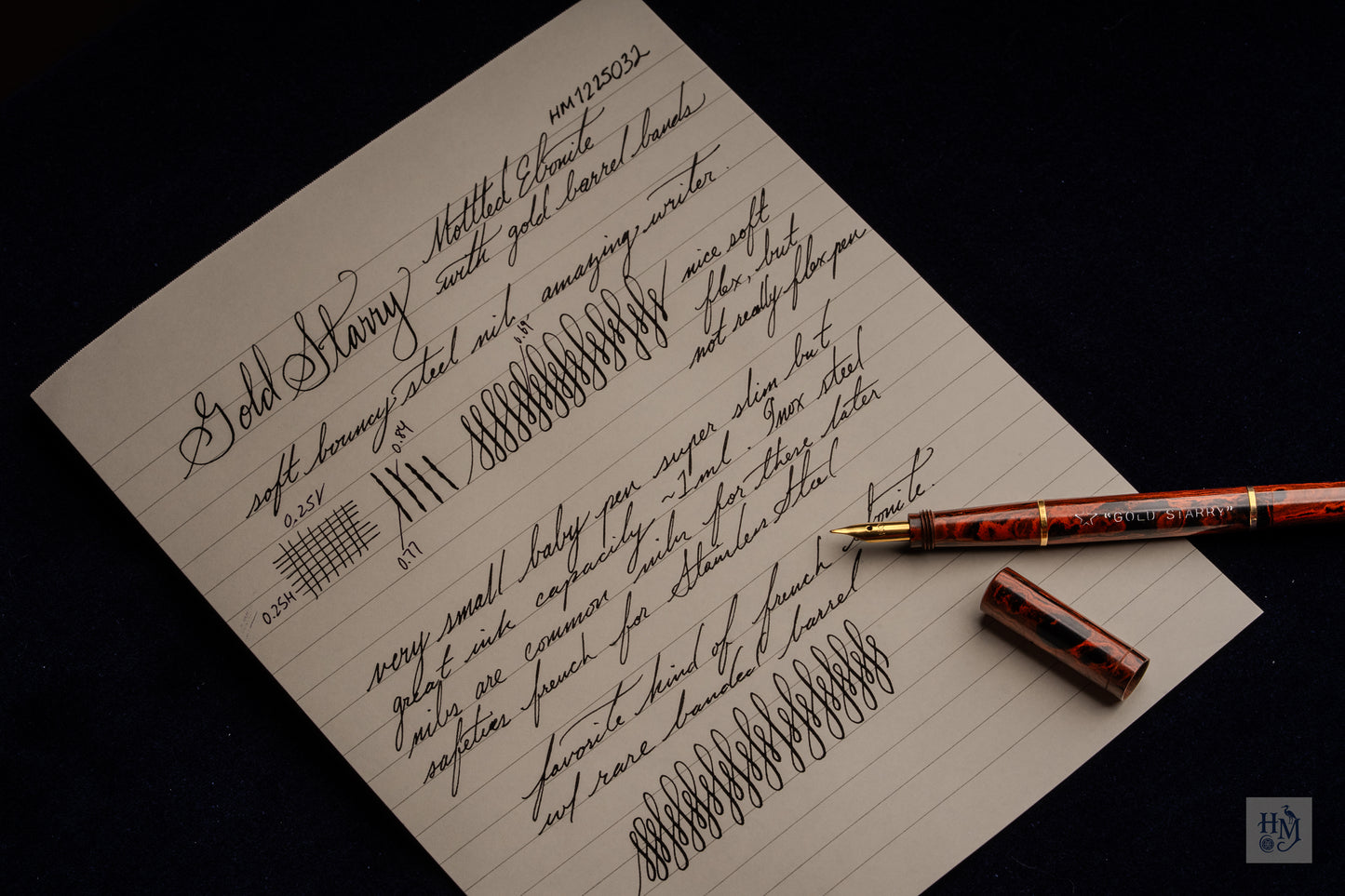 Gold Starry Baby Safety, Mottled Ebonite GPT, Inox Steel Nib