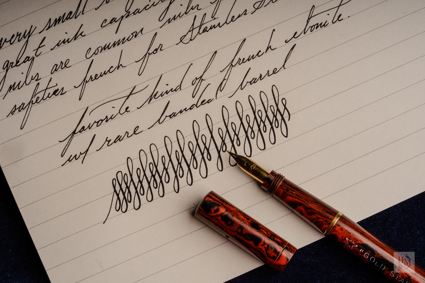 Gold Starry Baby Safety, Mottled Ebonite GPT, Inox Steel Nib