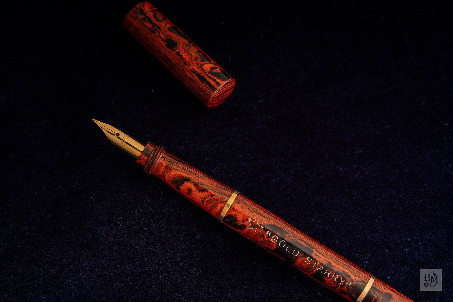 Gold Starry Baby Safety, Mottled Ebonite GPT, Inox Steel Nib