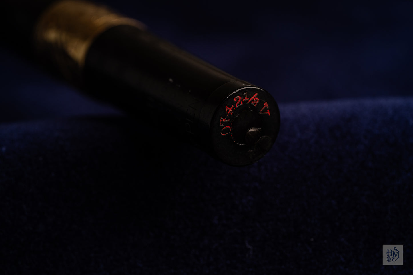 Waterman's 0742 1/2 V, Black Ebonite Filigree Band, 14k Flex Nib