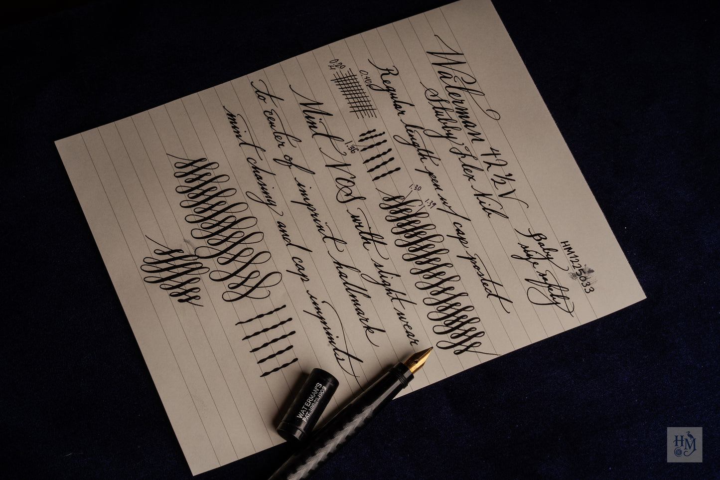 Waterman's 42 1/2 V, Black Ebonite Chased, 14k Flex Nib