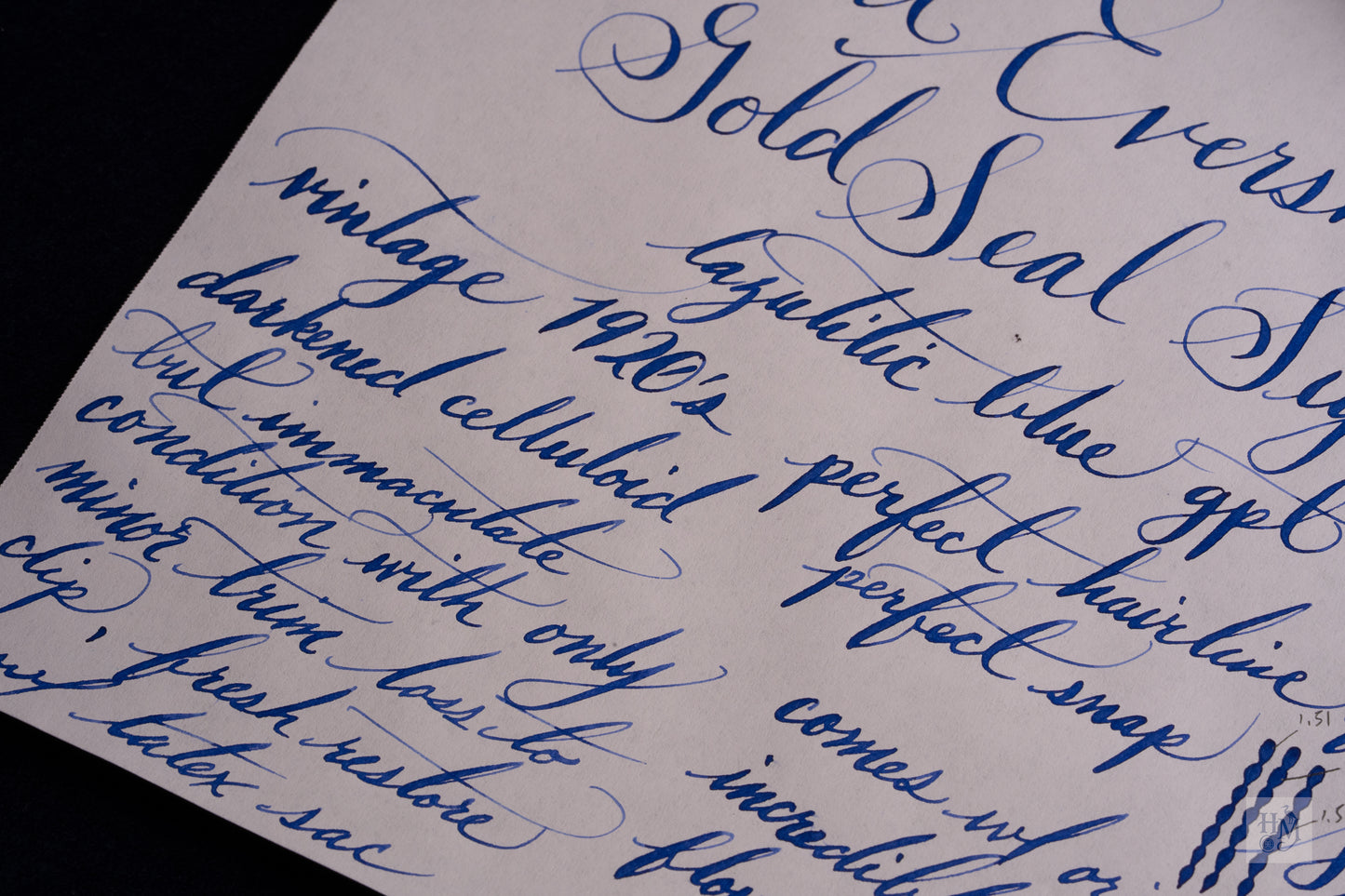 Wahl Eversharp Signature Gold Seal, Lazulitic Blue GPT, #5 Flexible nib