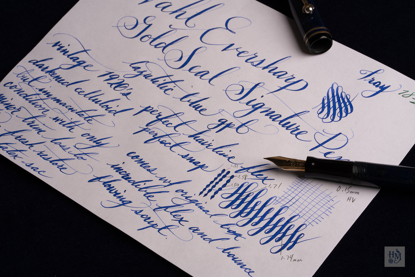 Wahl Eversharp Signature Gold Seal, Lazulitic Blue GPT, #5 Flexible nib