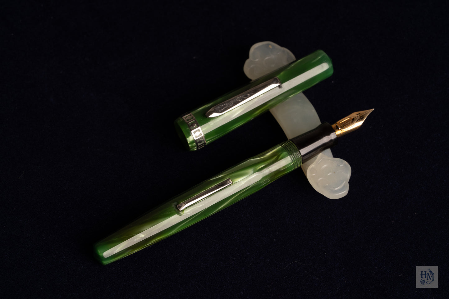 Wahl Eversharp Doric Standard, Cathay Green Celluloid NPT, #5 Adjustable 14k Flex