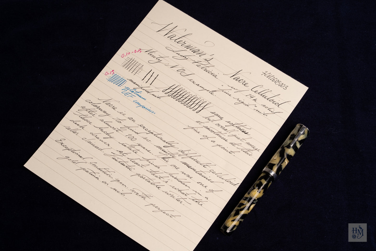 Waterman's Lady Patricia, Nacre Celluloid NPT, Manifold #2 14k