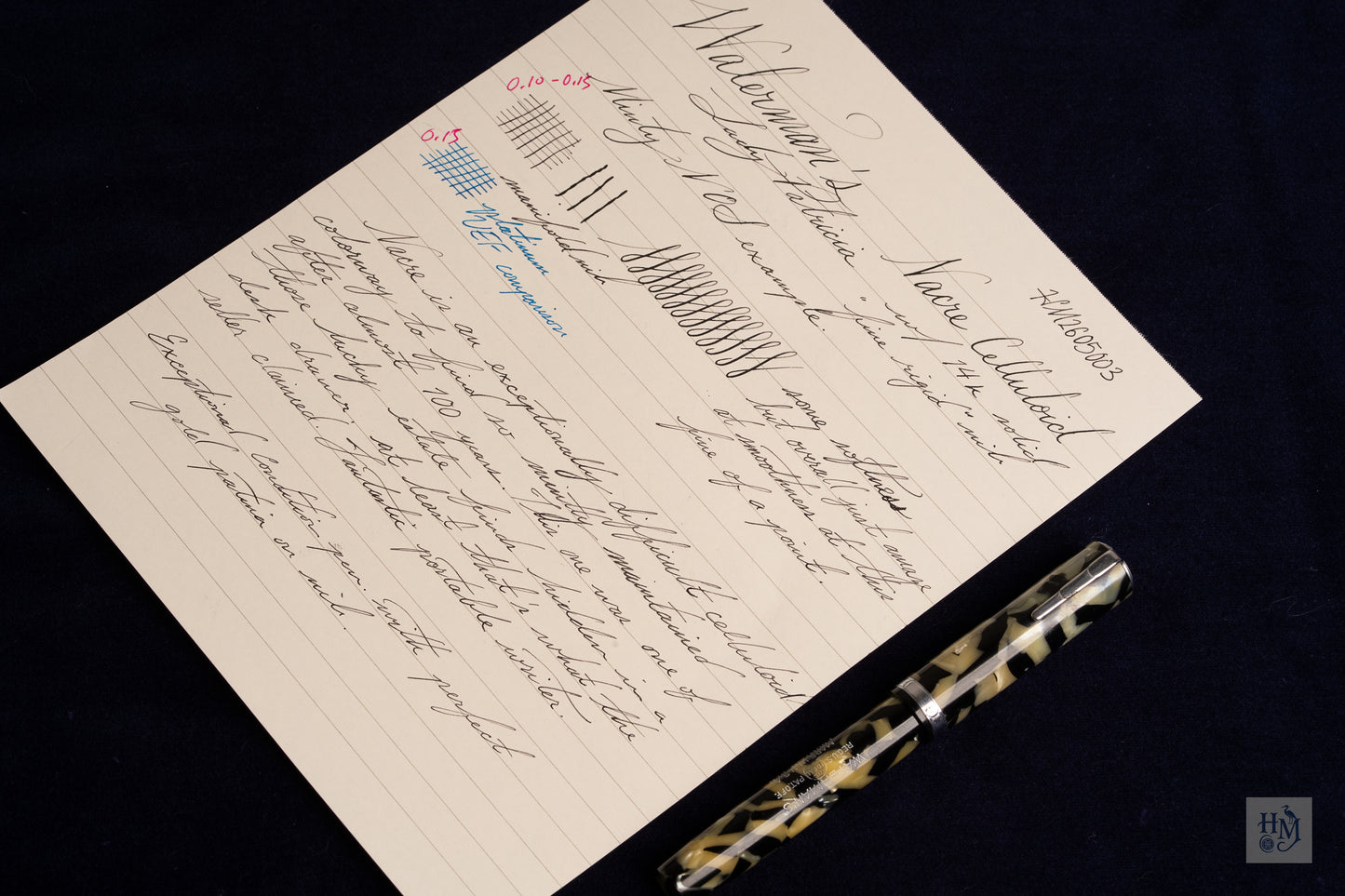 Waterman's Lady Patricia, Nacre Celluloid NPT, Manifold #2 14k