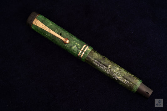 Parker Duofold Junior, Jade Celluloid GPT, Soft #2 14k