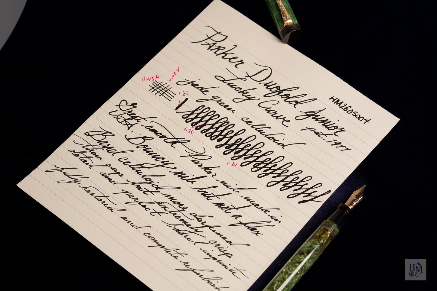 Parker Duofold Junior, Jade Celluloid GPT, Soft #2 14k