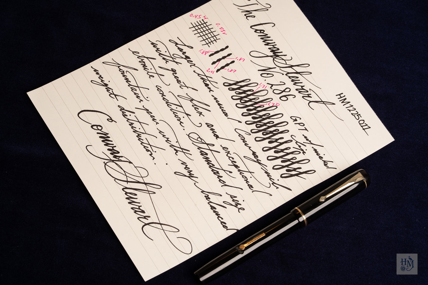 Conway Stewart 286, Black Celluloid GPT, #4 14k Flex