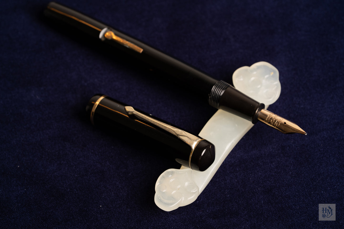 Conway Stewart 286, Black Celluloid GPT, #4 14k Flex