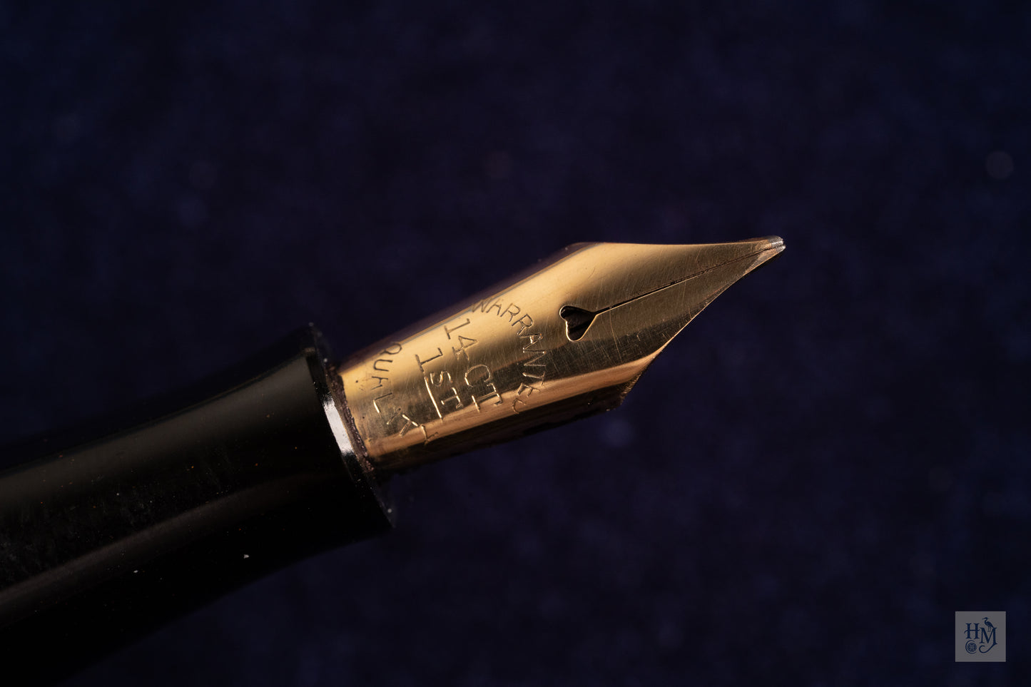 Wyvern No. 5 Short, Green Marble Celluloid GPT, #2 14k Flex