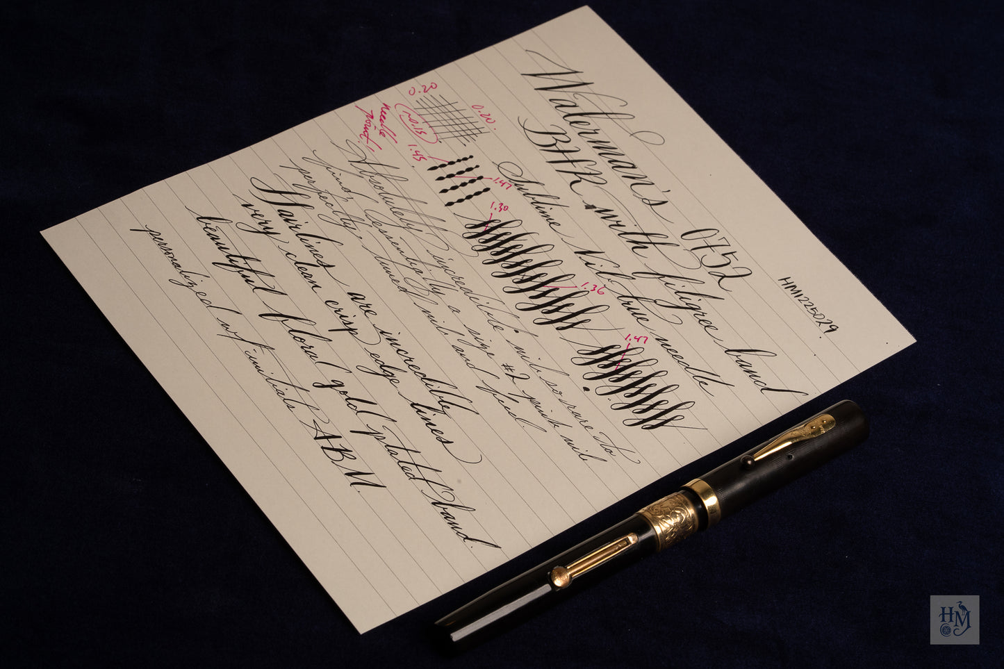 Waterman's 0752, BHR with Gold-Filled Overlay, GPT, Needlepoint #2 14k Flex