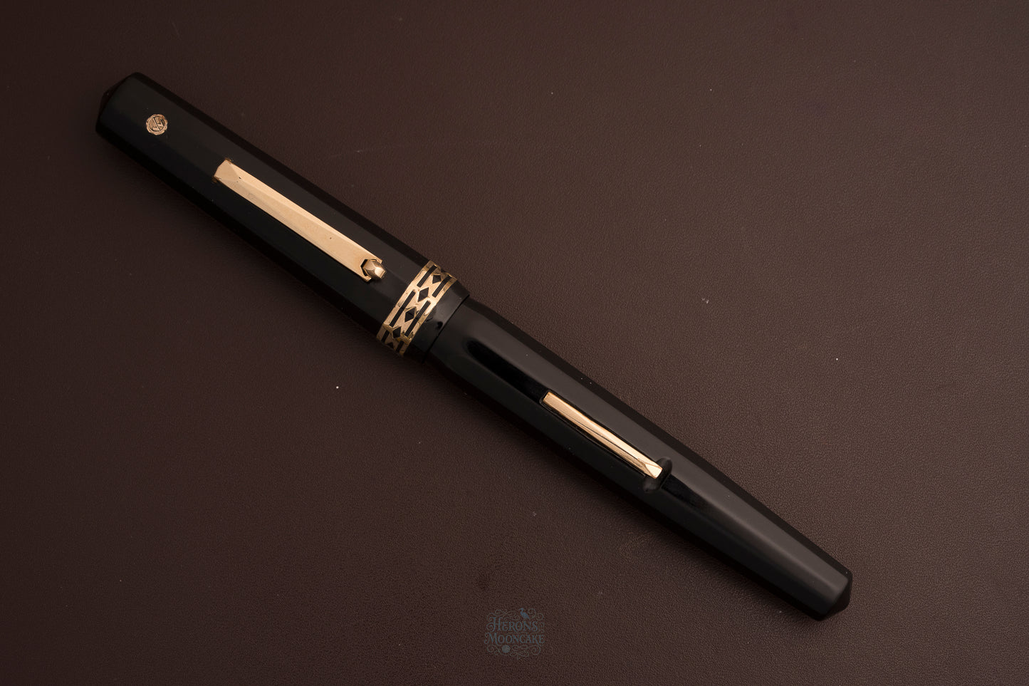 Wahl Eversharp Doric Oversized, Black Celluloid GPT,  #10 Adjustable 14k Gold Nib