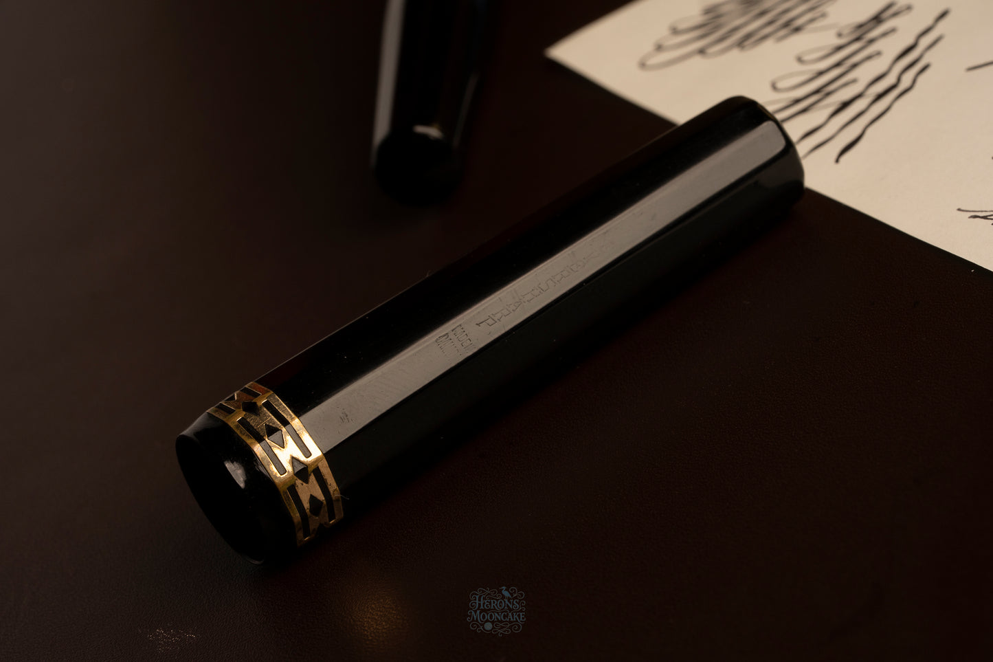 Wahl Eversharp Doric Oversized, Black Celluloid GPT,  #10 Adjustable 14k Gold Nib