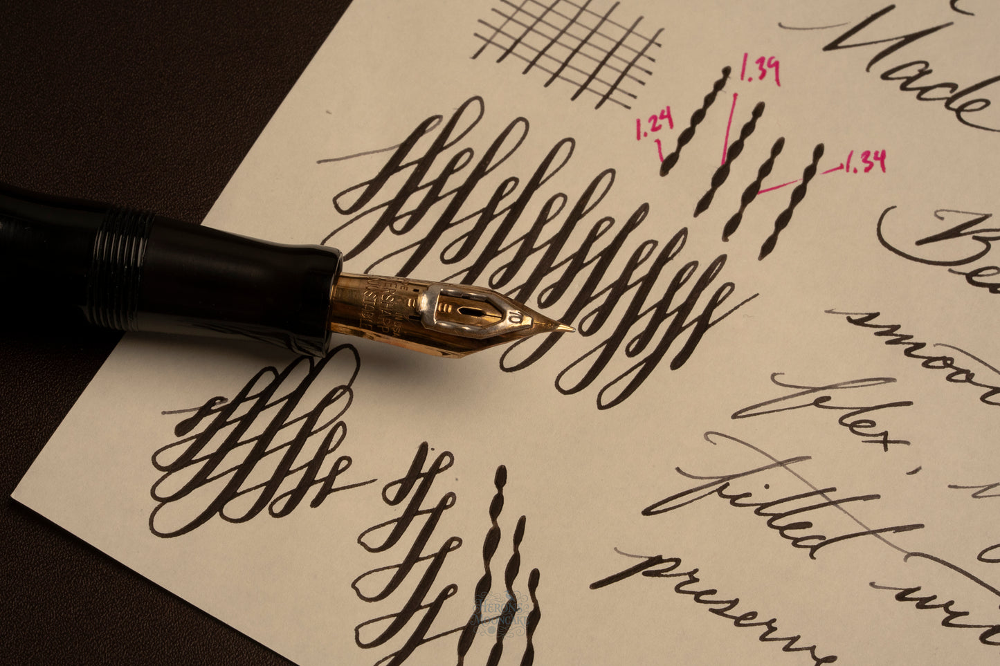 Wahl Eversharp Doric Oversized, Black Celluloid GPT,  #10 Adjustable 14k Gold Nib