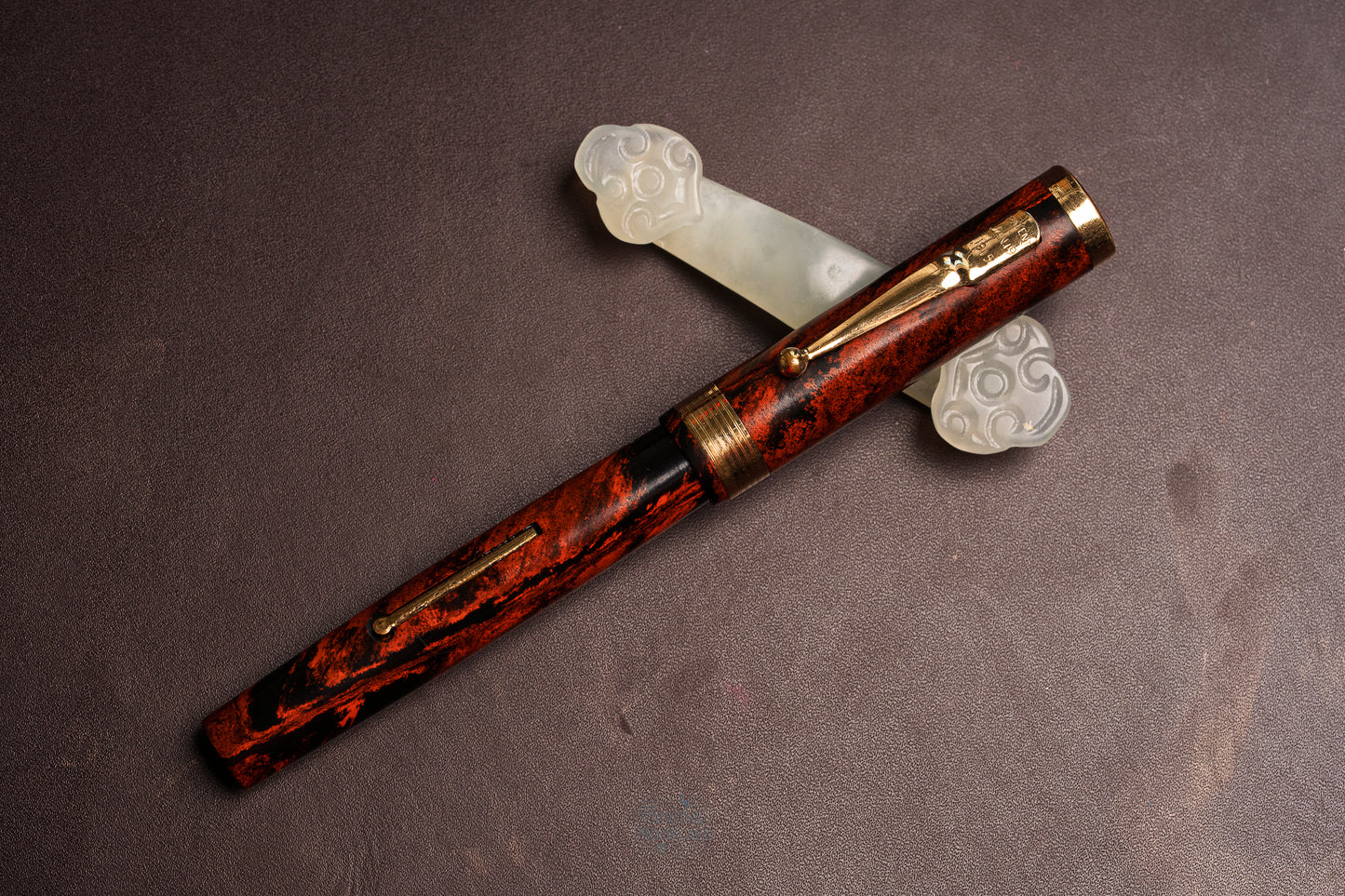 Mabie Todd Swan Eternal 46 | Mottled Ebonite GPT NY | #6 14ct ENG Nib