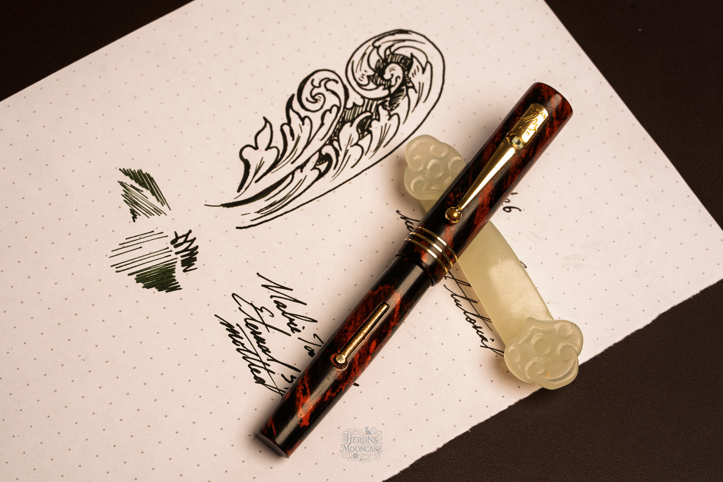 Mabie Todd Swan Eternal 54, Mottled GPT, Eternal #4 14ct ENG nib