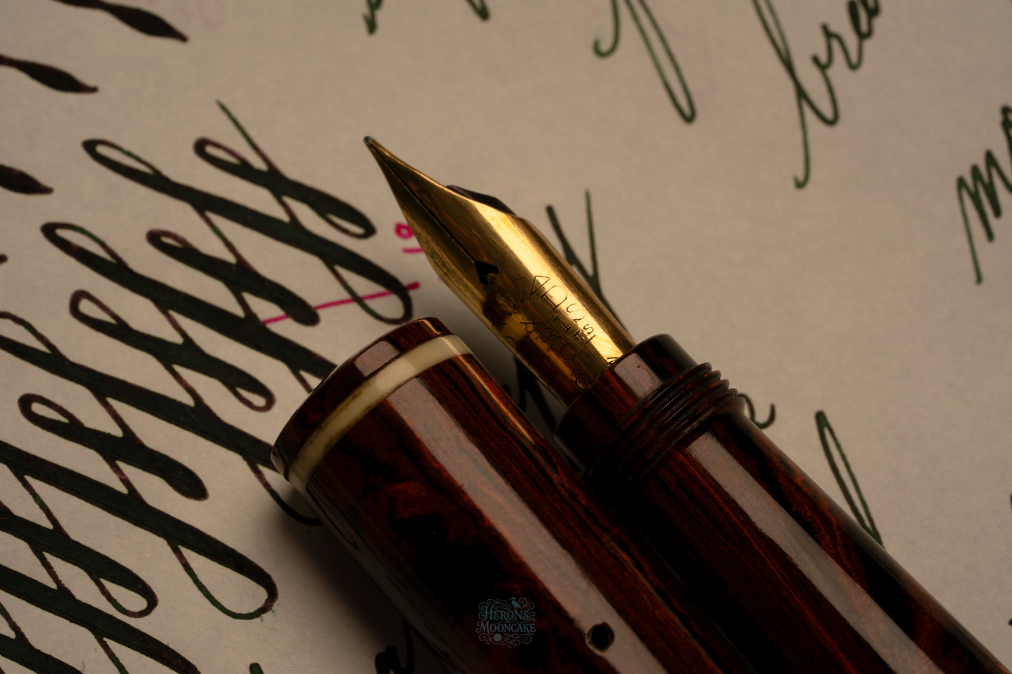 Météore | 60 Safety | Mottled Ebonite | 18ct #6 Artist Nib
