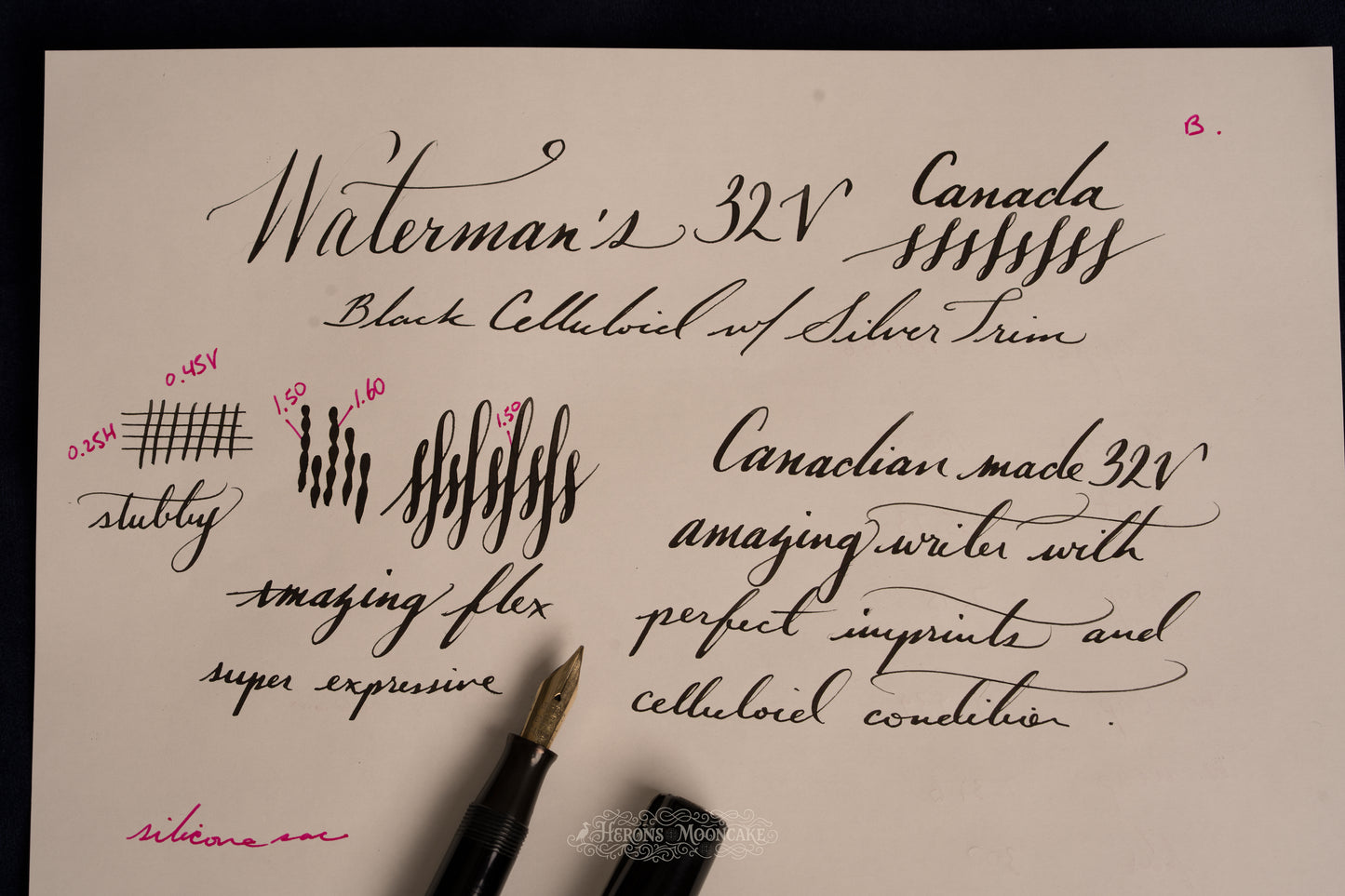 Waterman's | 32V | Black Celluloid | #2 Flex