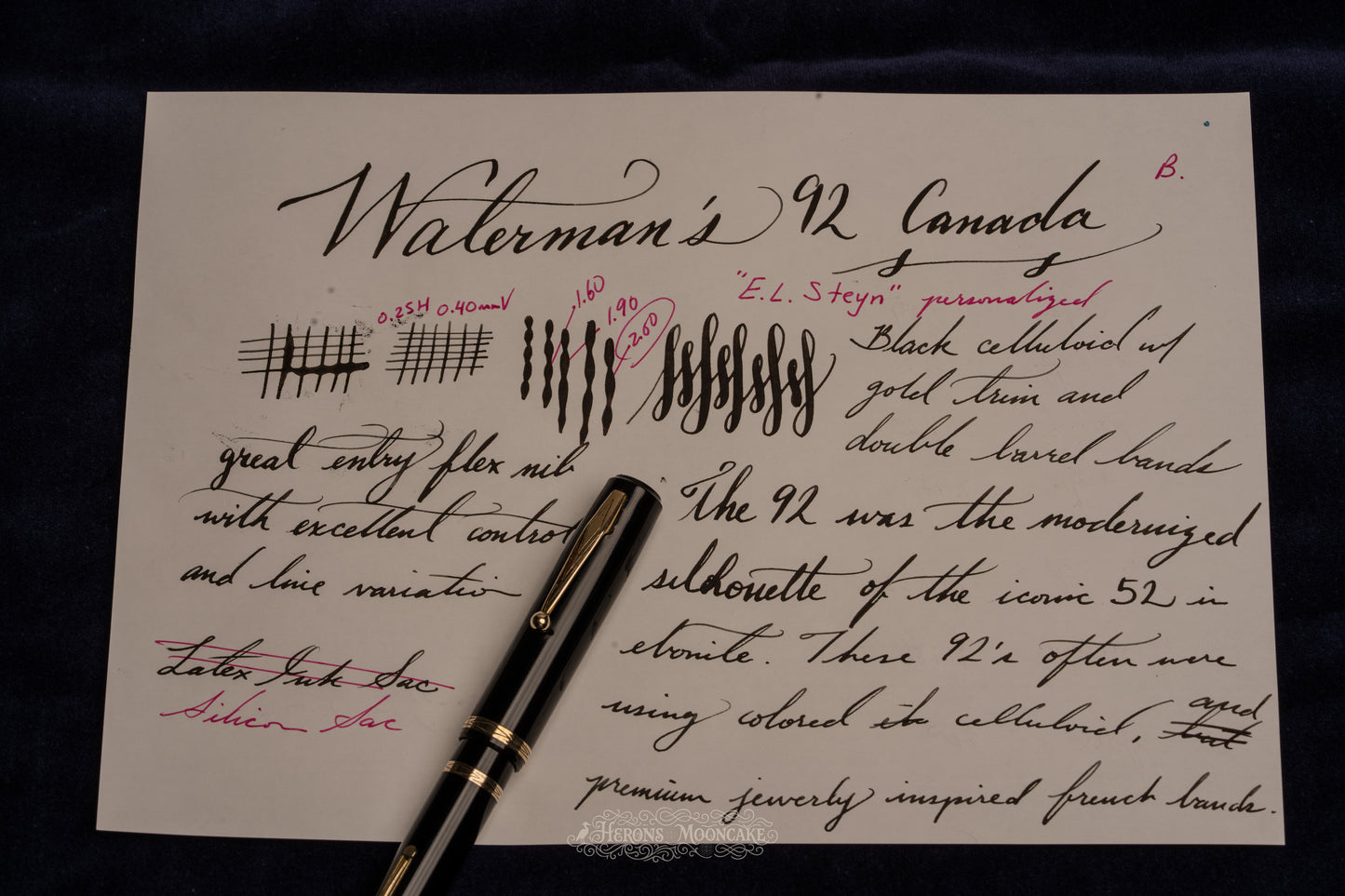 Waterman's | 92 | Black Celluloid | #2 Flex