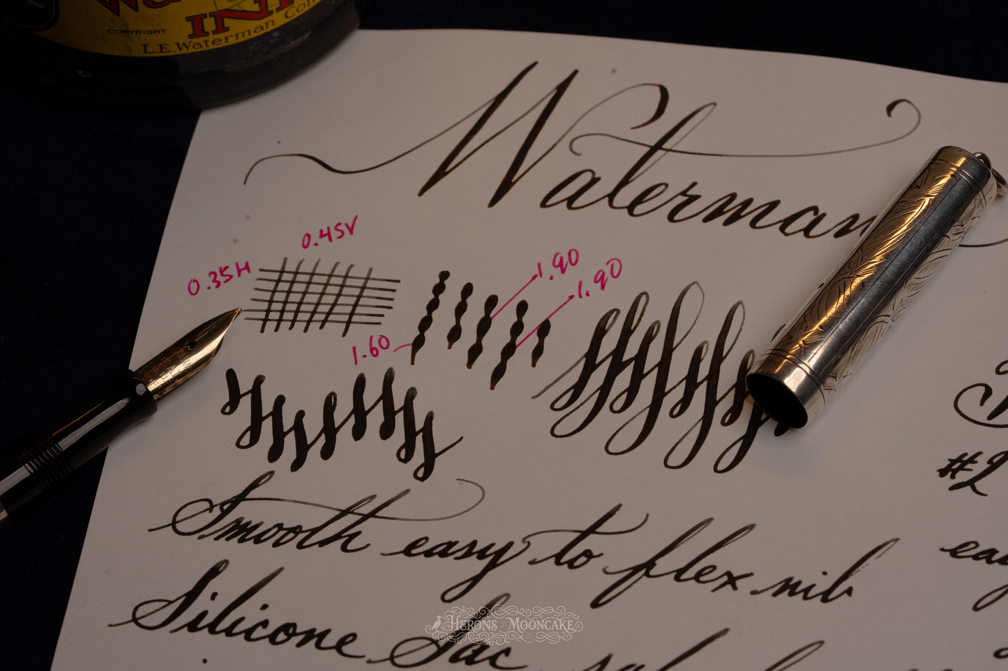Waterman's | 452½ V | Sterling Pansy Overlay | #2 Flex