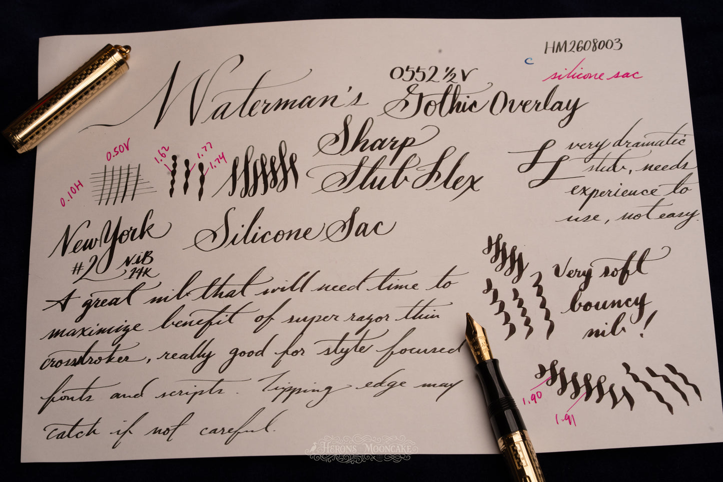 Waterman's | 0552½ V | Gold Gothic Overlay | #2 Flex Stub