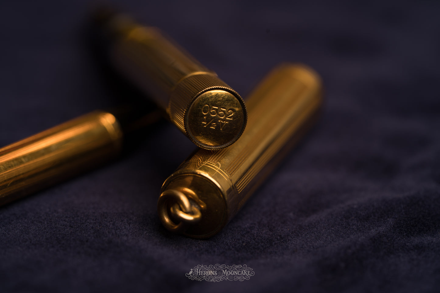 Waterman's | 0552½ V Pen & Pencil Set | Gold Sheraton Overlay | #2 Flex