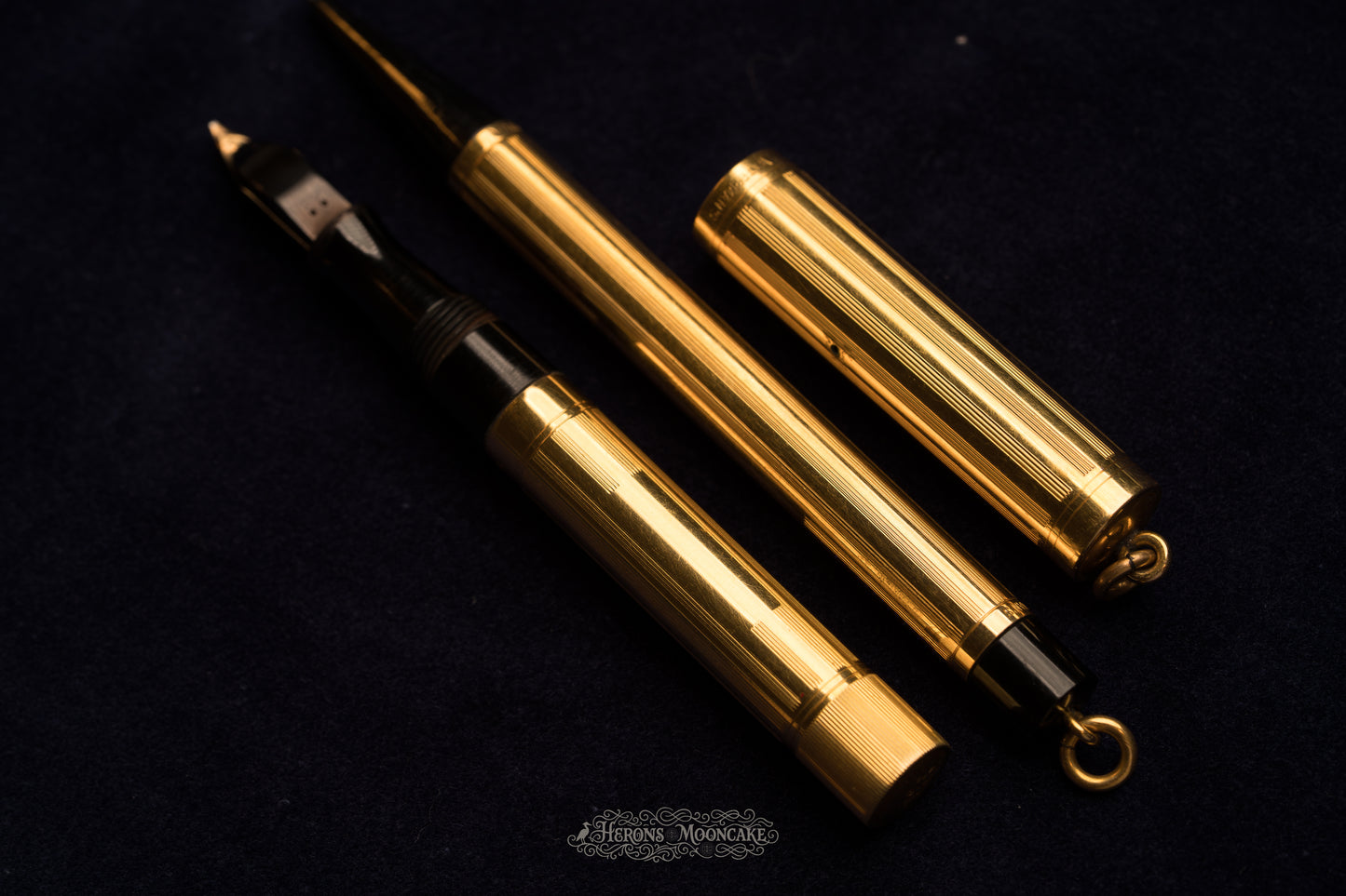 Waterman's | 0552½ V Pen & Pencil Set | Gold Sheraton Overlay | #2 Flex