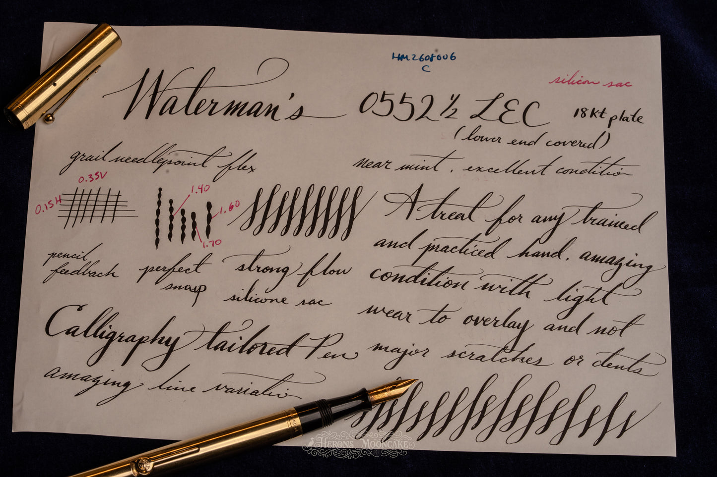 Waterman's | 0552½ | 18k Gold Plate Smooth Overlay | #2 Flex Stub