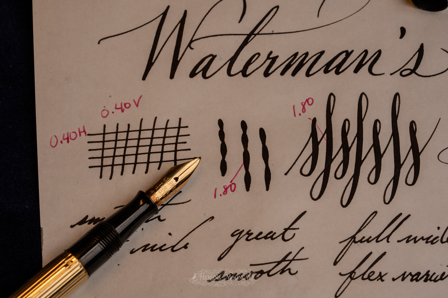 Waterman's | 0552½ | 9k Gold Plate Côté Droit (Ribbed) Overlay | #2 Flex