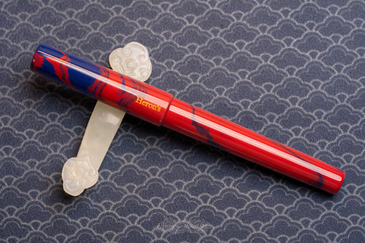 Heron's Hollow | Mistress | Mottled Red Blue | #5 Waterman Manifold