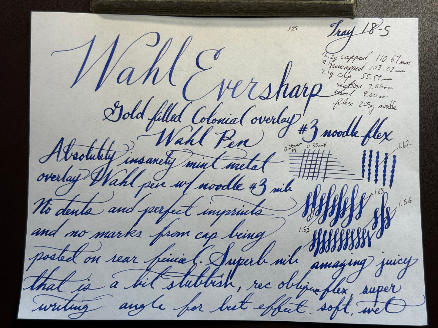 Wahl Eversharp Wahl Pen, Gold-Filled Overlay Colonial Pattern, #3 Wahl Noodle nib