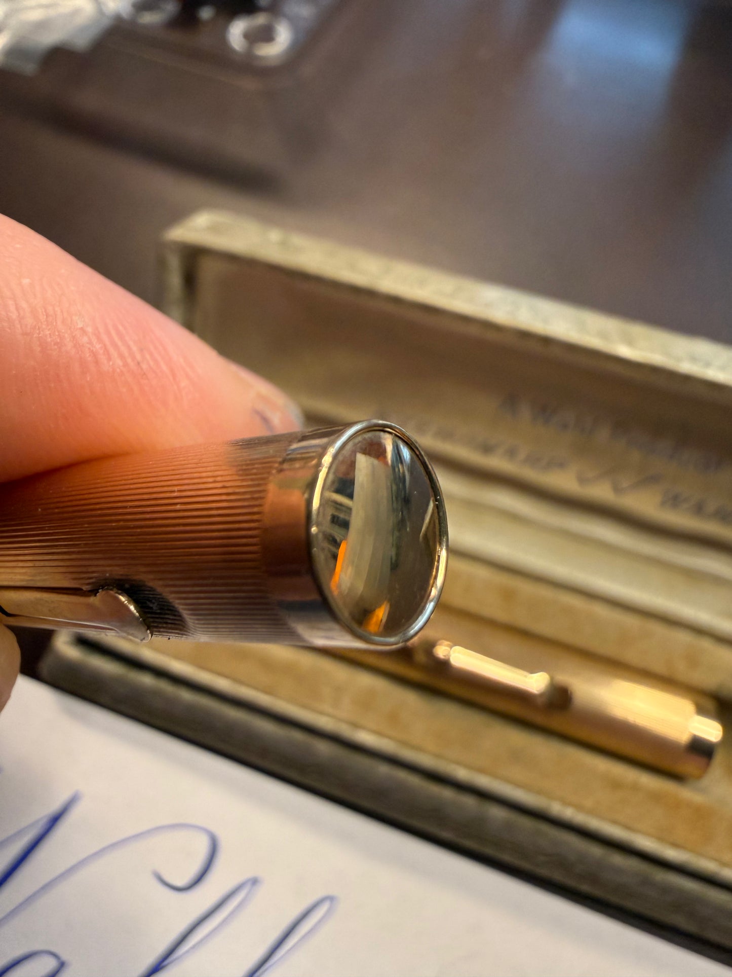 Wahl Eversharp Wahl Pen, Gold-Filled Overlay Colonial Pattern, #3 Wahl Noodle nib