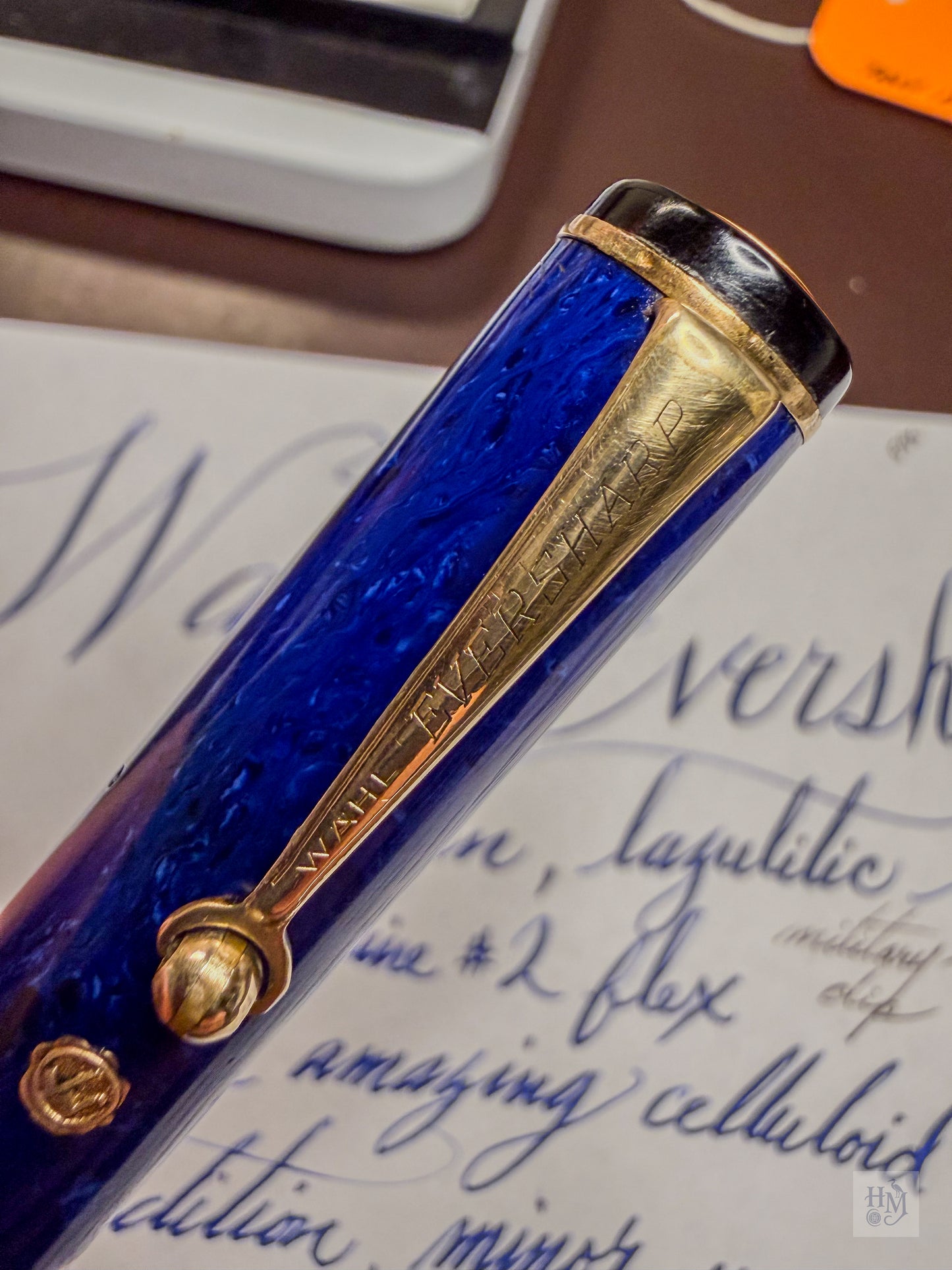 Wahl Eversharp Pen Gold Seal, Lazulitic Blue GPT, #2 Flexible nib